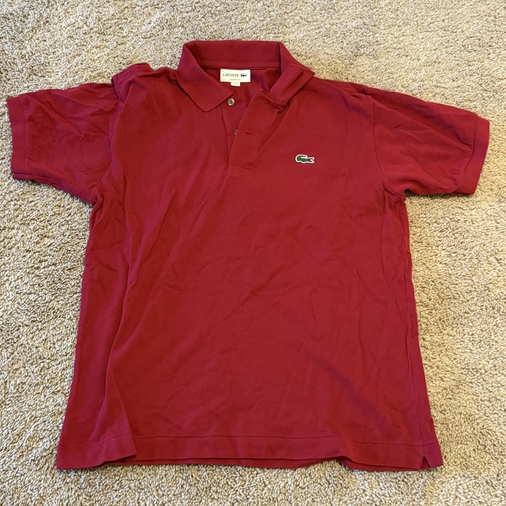 Lacoste Men's Polo in Rich Red Size US M
